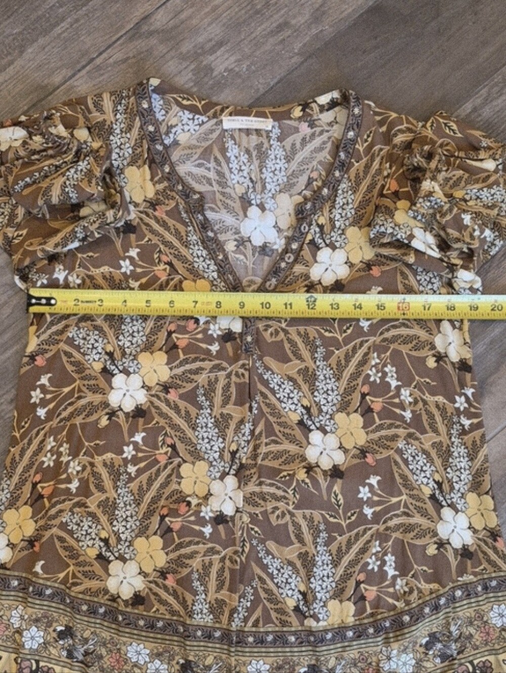 SPELL Spell & the Gypsy Collective Bianca Long Sleeve Floral Tunic Dress, XS - Picture 14 of 15